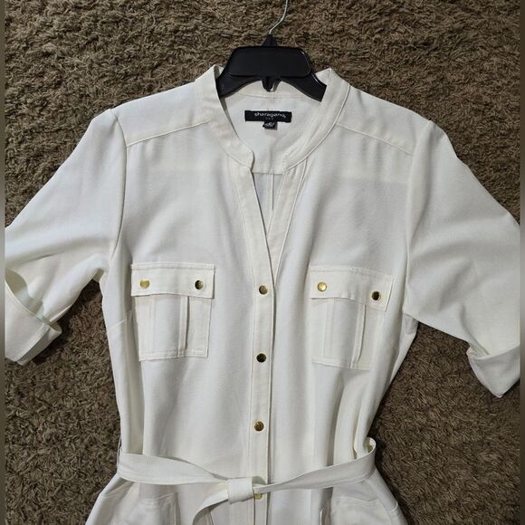 NWOT "Sharagono" dress, size 14, off white. (Light cream) - Picture 3 of 15